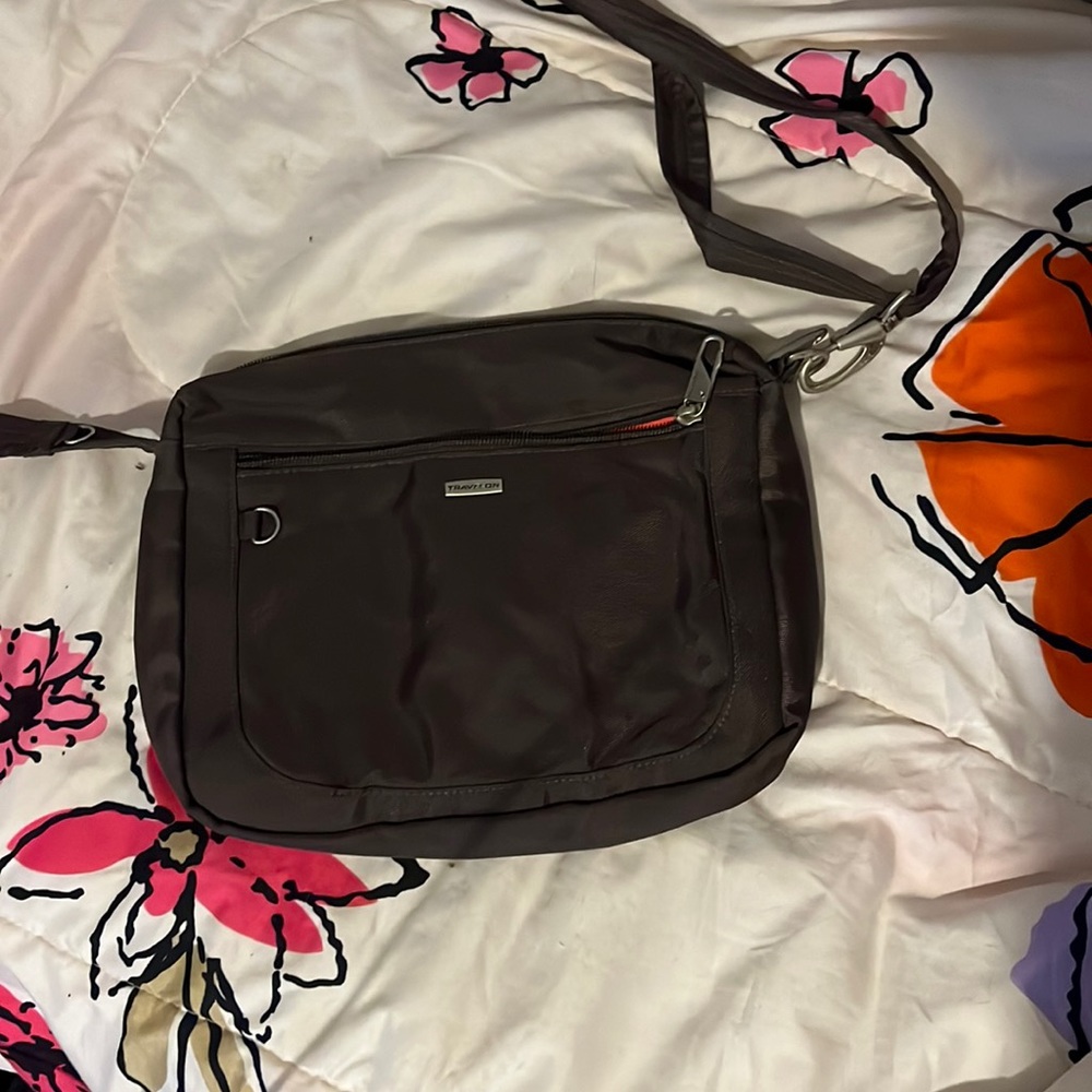 Travelon dark brown bag